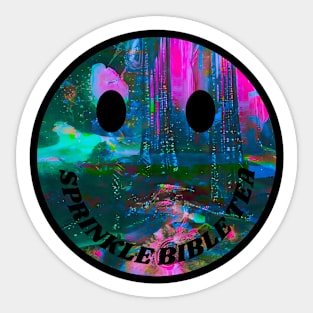 BIBLE TEA - Funny Surreal Bad Translation with Glitch Art Sticker